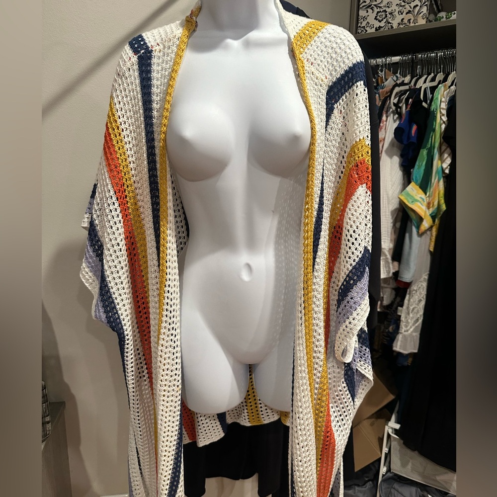 Ever eve multicolor, striped crochet knit cover